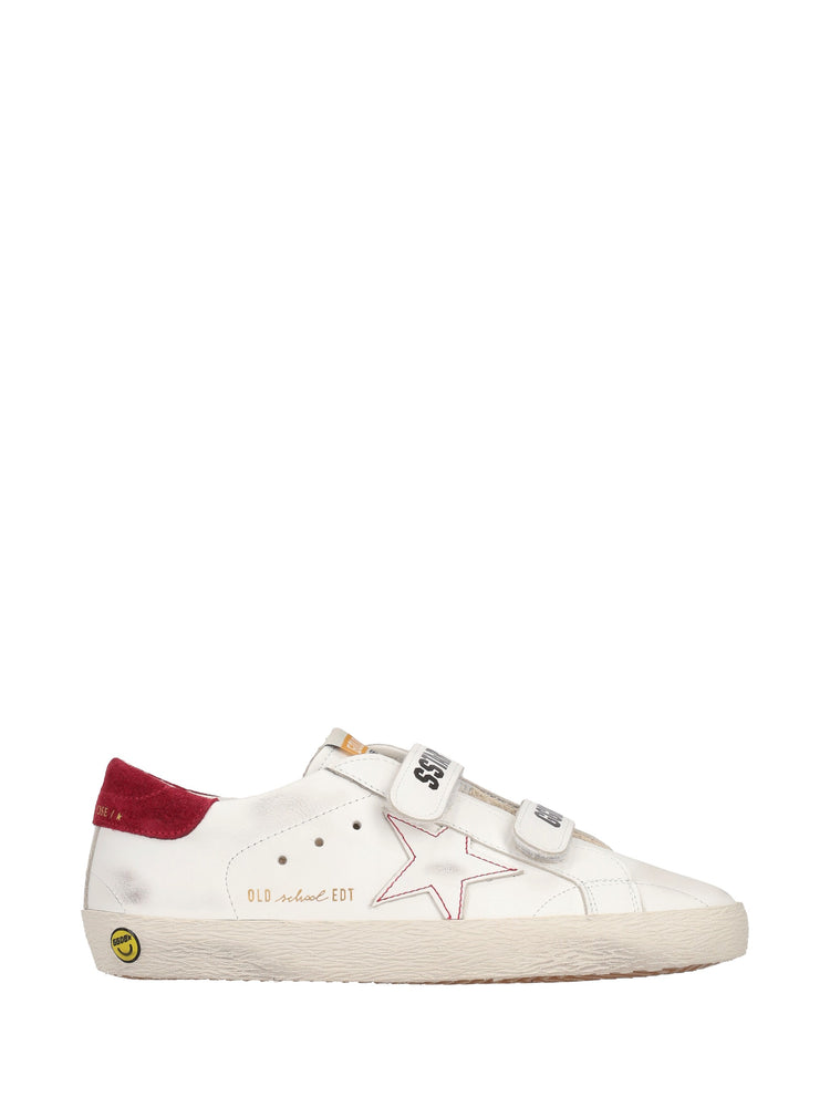 OLD SCHOOL LEATHER UPPER TOE TONGUE STAR AND STRAP SUEDE HEEL