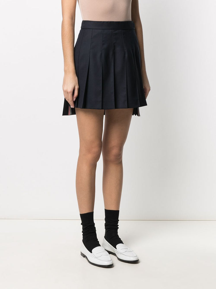 pleated mini skirt