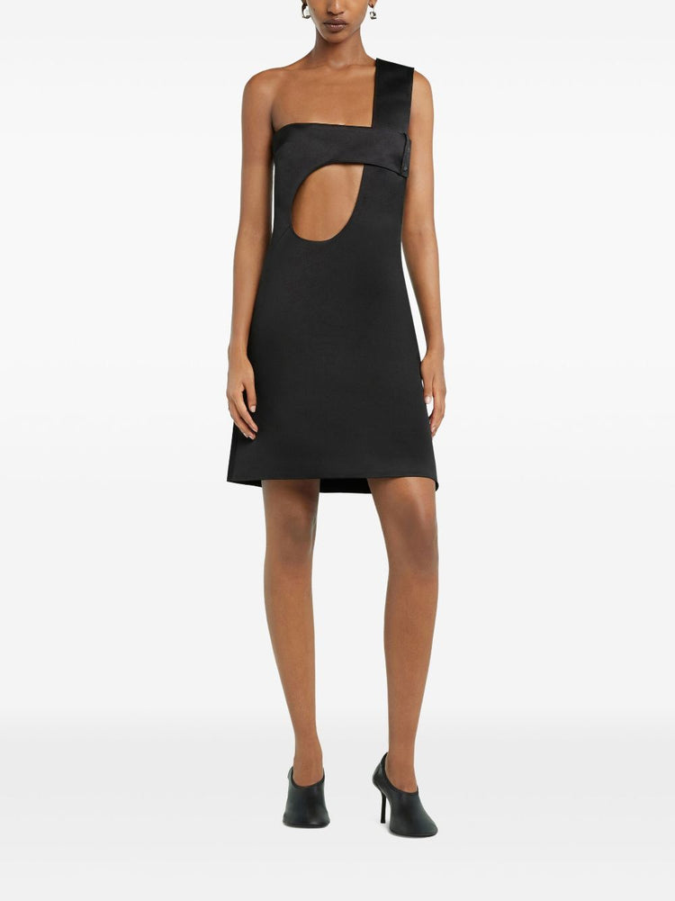 cut-out satin dress
