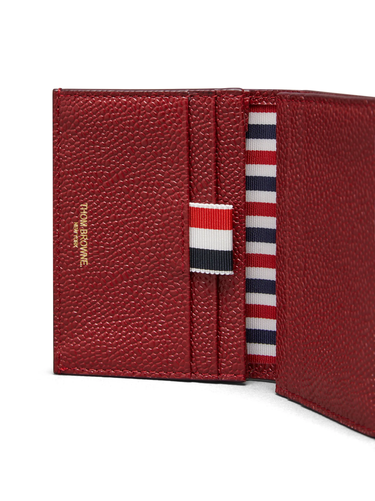 DOUBLE CARD HOLDER IN PEBBLE GRAIN LEATHER