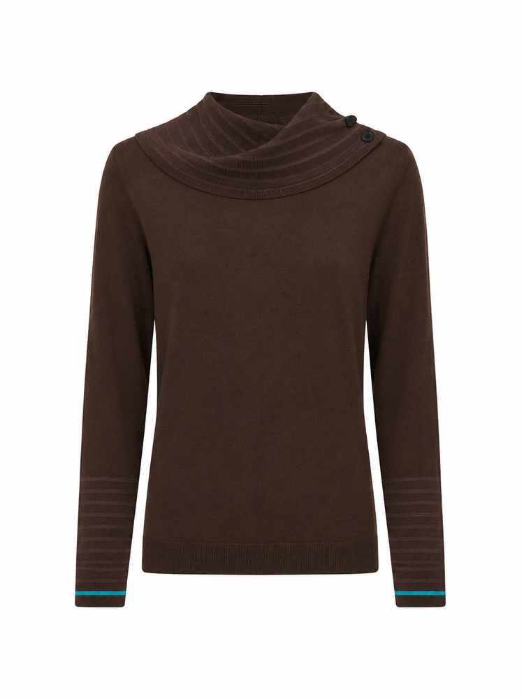 WOMENS KNITTED SWEATER ROLL NECK