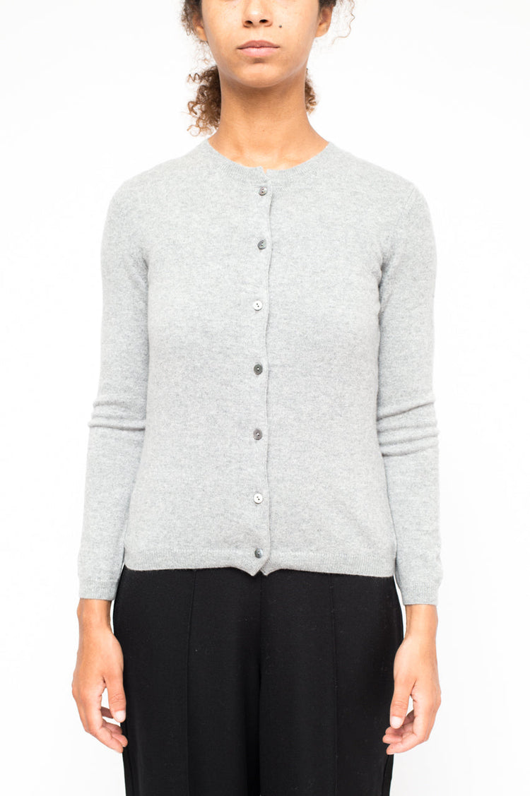 LA ROSE cardigan cashmere grigio melange