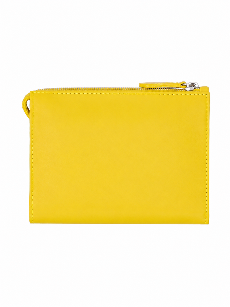 minimal leather make-up bag