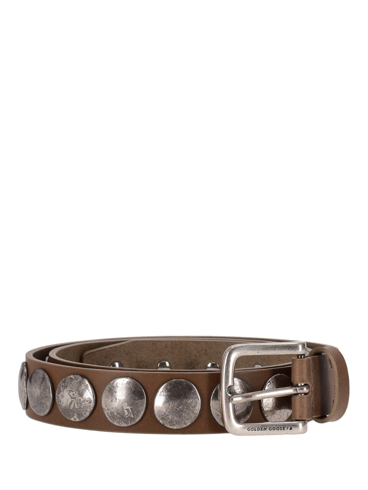 BELT TRINIDAD WASHED LEATHER STUDS