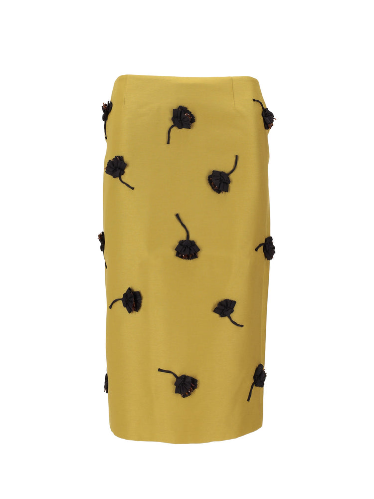 Back Slit Straight Skirt