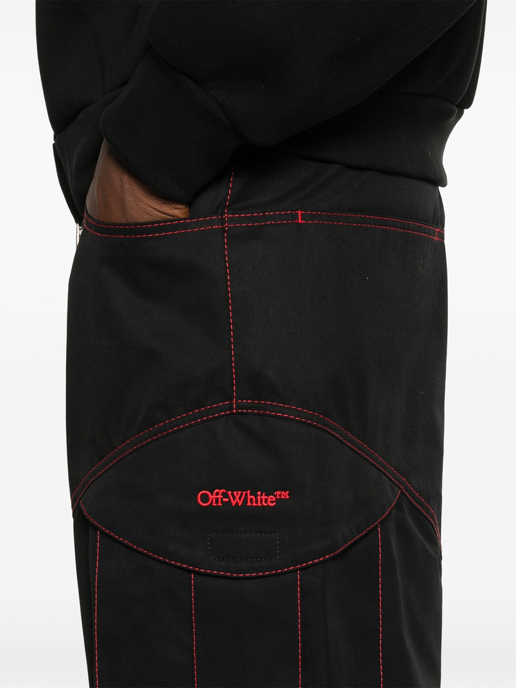 constrast stitches cargo pants