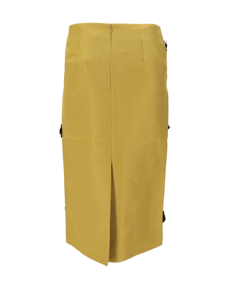 Back Slit Straight Skirt