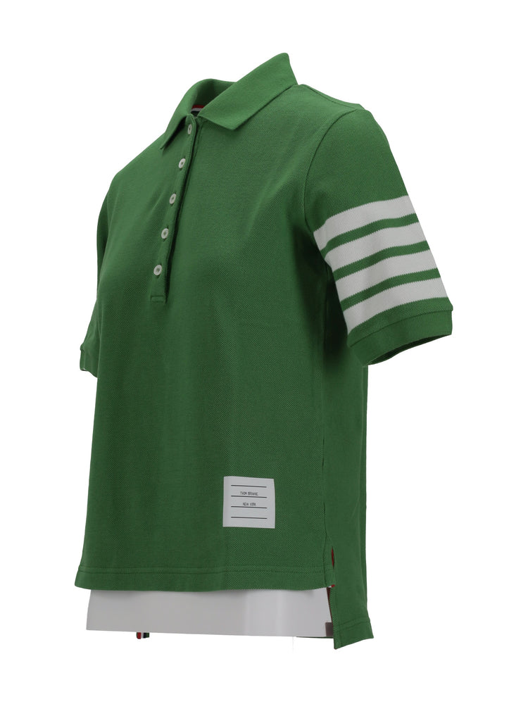 4-Bar short sleeved polo top