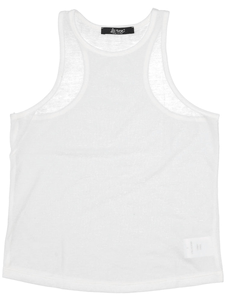 light jersey cotton cropped tank top