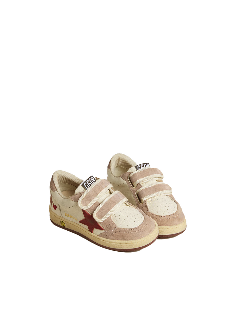 Ball Star Junior in nappa with nappa star and pink suede heel tab