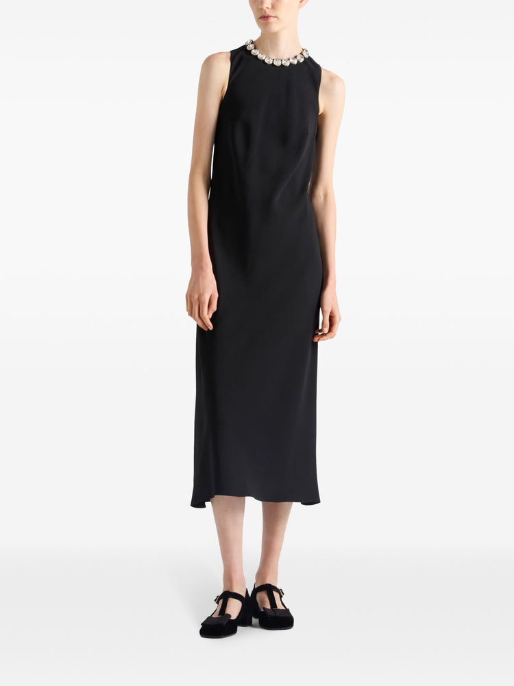 embroidered midi dress