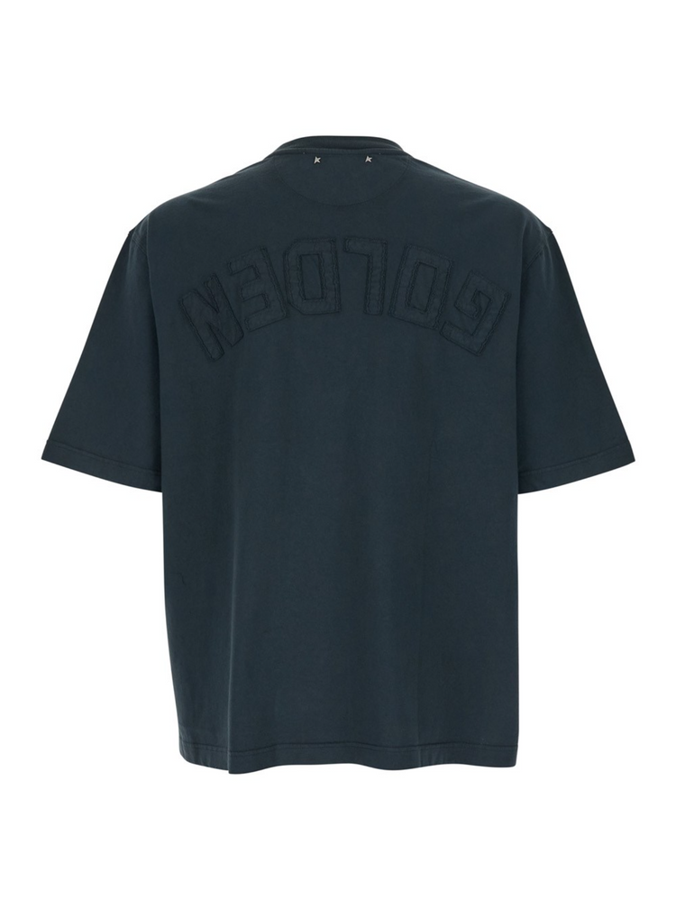 RELAXED FIT T-SHIRT COTTON JERSEY LOGO PATCH