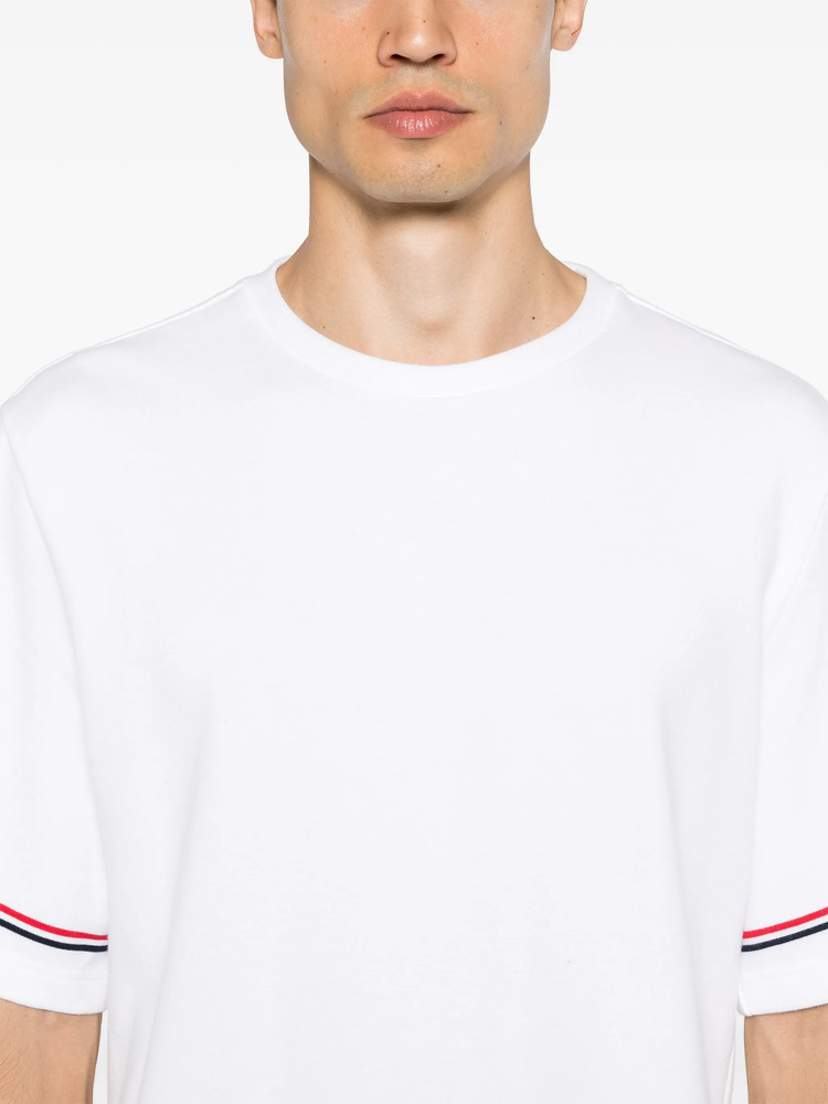RWB-stripe cotton T-shirt