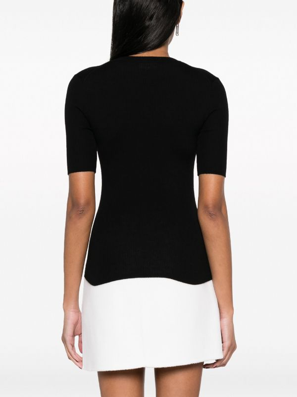 Leila ribbed-knit wool top