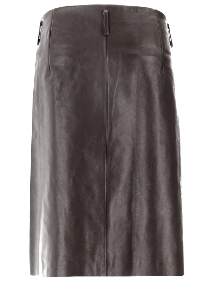 PIEGA SKIRT - Square Suede Patchwork