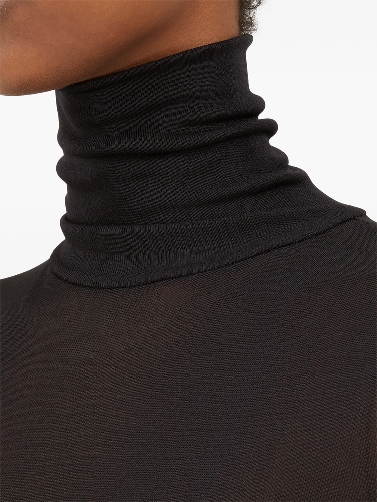 roll-neck long-sleeve bodysuit