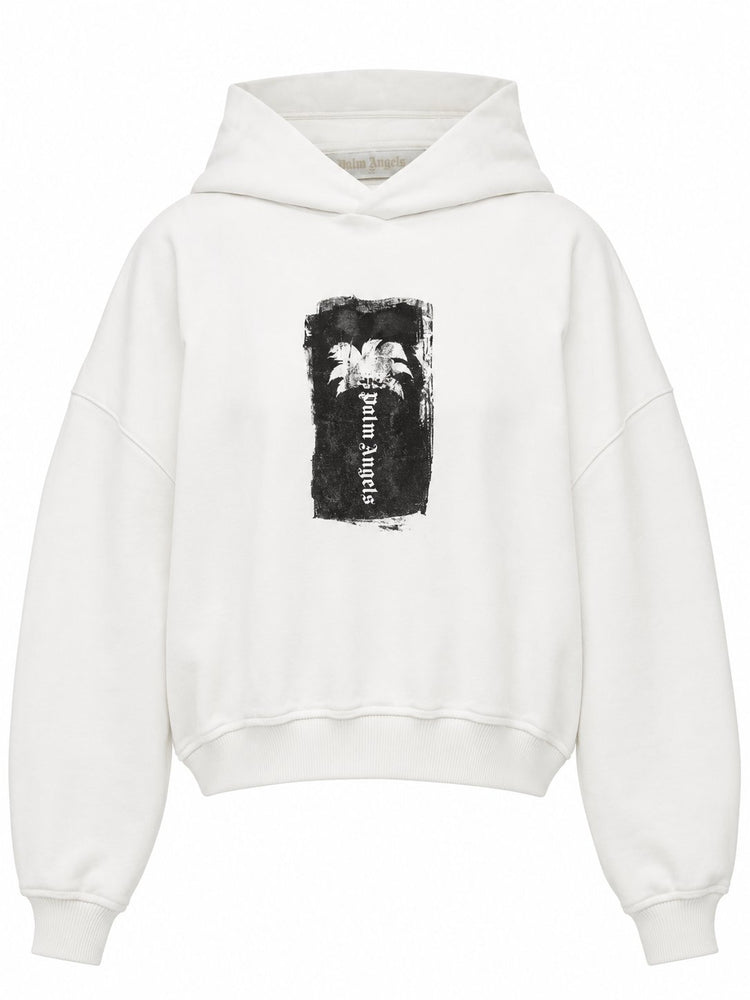 BRUSHED PALM TREE LOOSE HOODIE