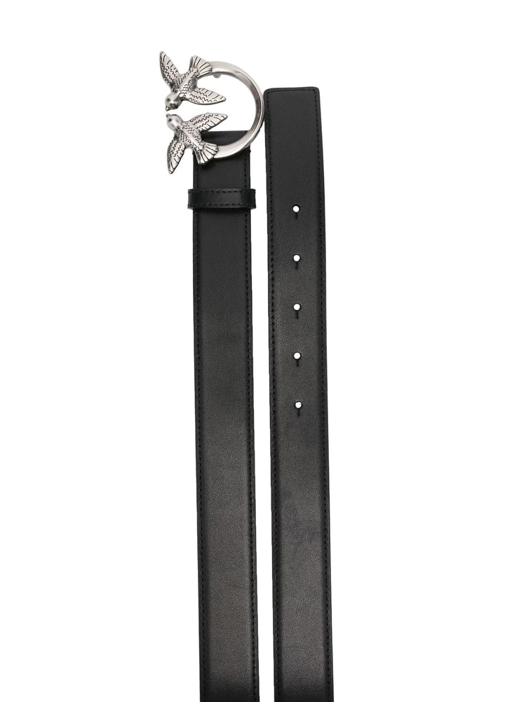 PINKO Love Berry logo-plaque leather belt