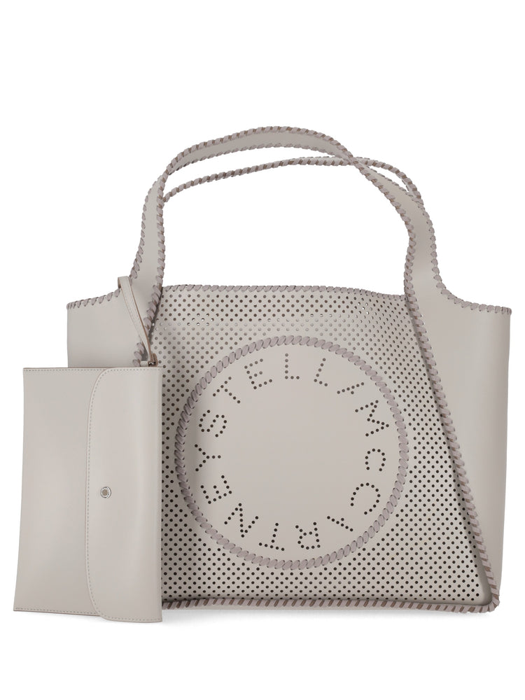 logo-perforated tote bag
