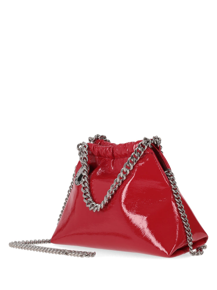 Falabella Mini Drawstring Bag Crinkled Patent Alter Mat
