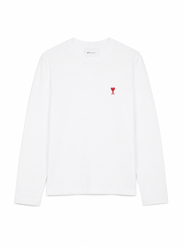 LONG SLEEVES TSHIRT WITH RED AMI DE COEUR