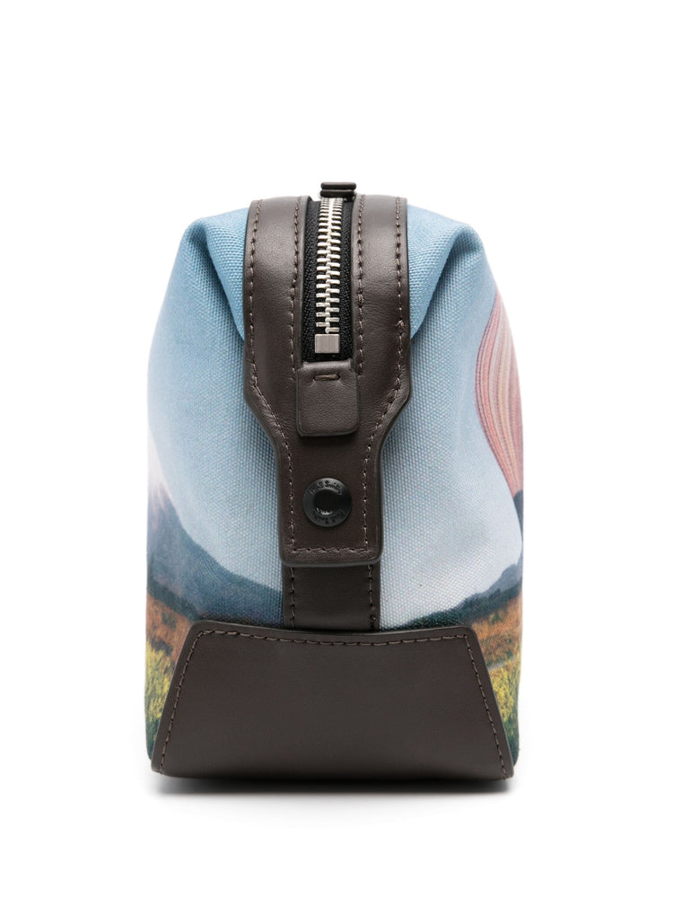 landscape-print wash bag