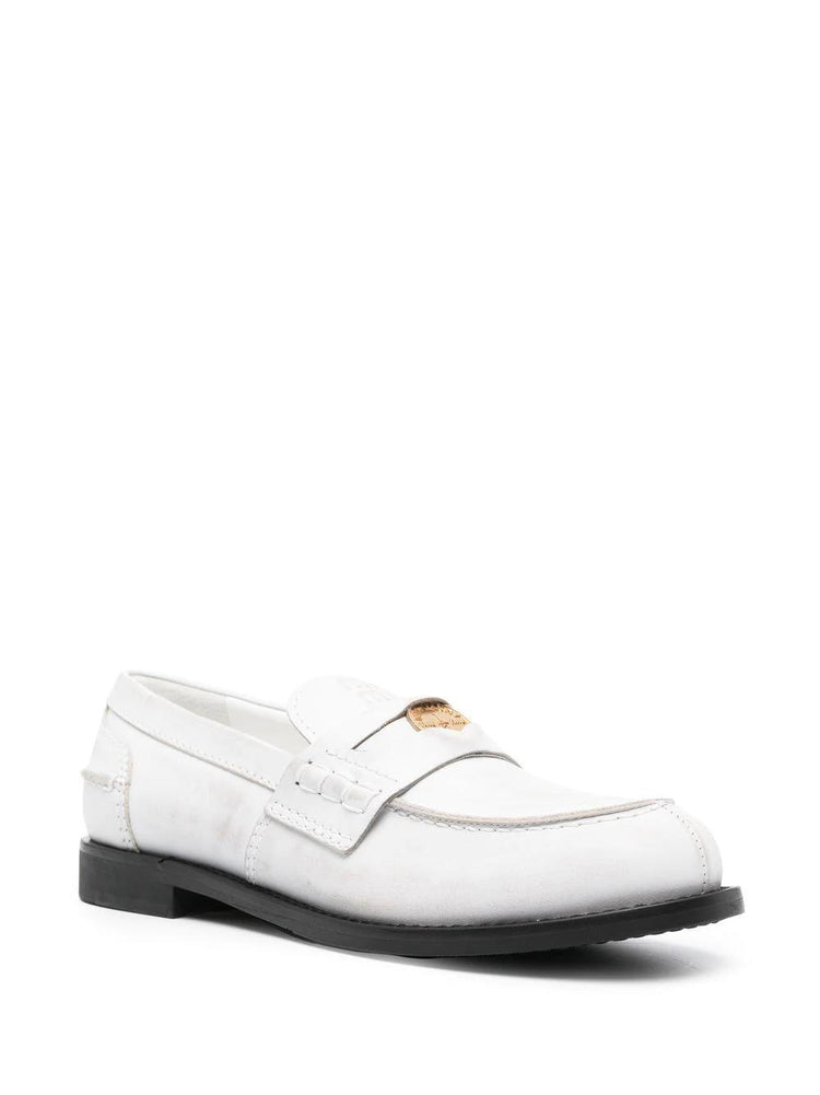MIU MIU logo-plaque leather loafers