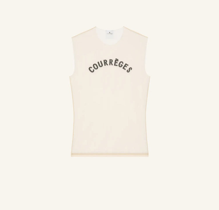 TOP ILLUSION COURREGES TULLE