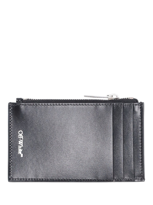 JITNEY ZIPPED CARD CASE QUOTE BLACK - WH