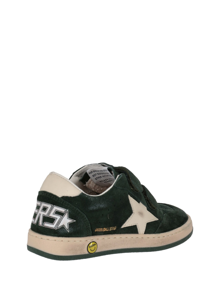 BALL STAR STRAP SUEDE UPPER VAMP TONGUE AND SPUR LEATHER STAR AND HEEL