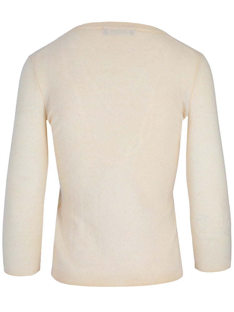 LA ROSE maglia 3/4 cashmere azzurro