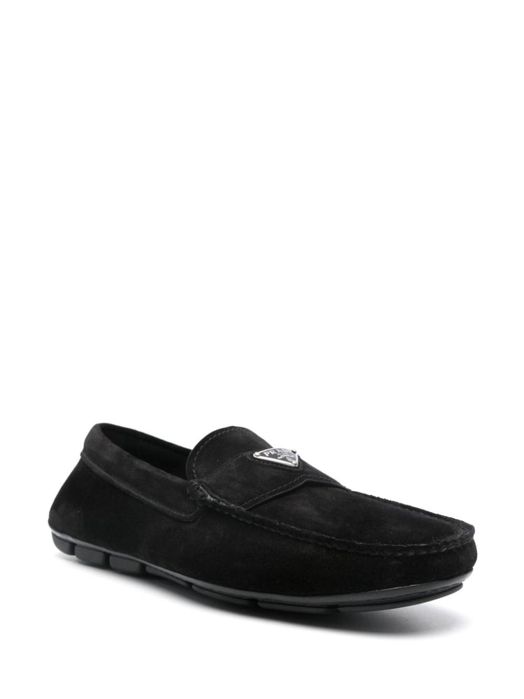 logo-plaque loafers