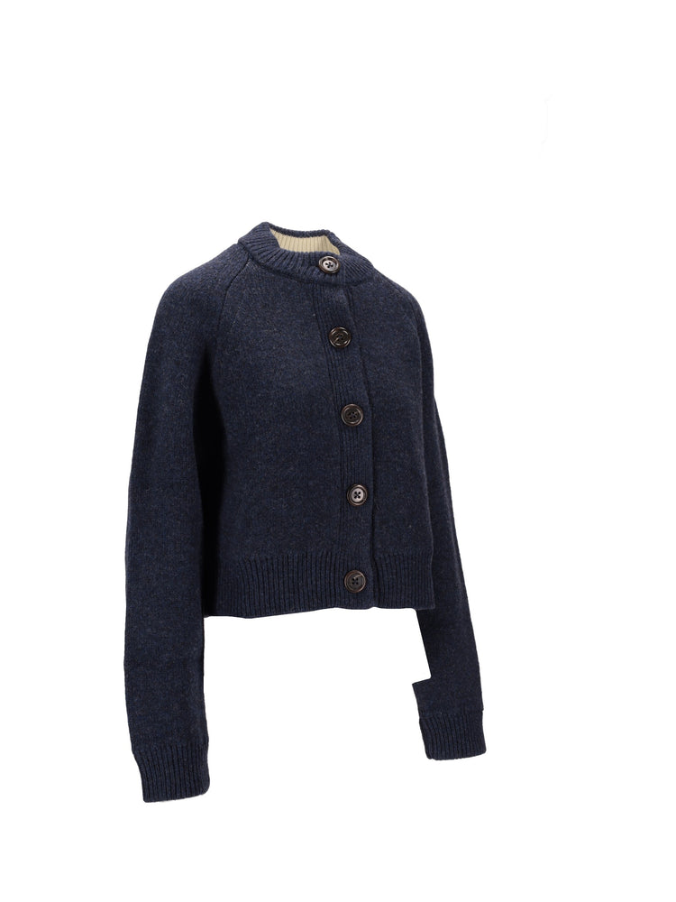 CREW NECK CARDIGAN