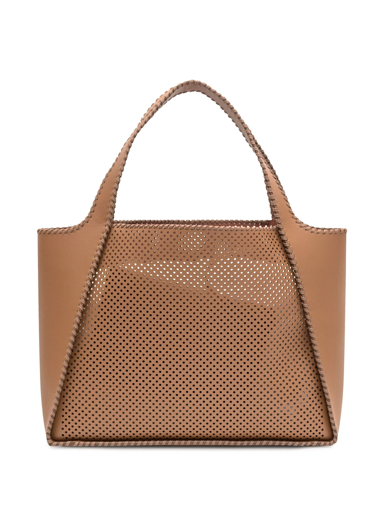 logo-perforated tote bag