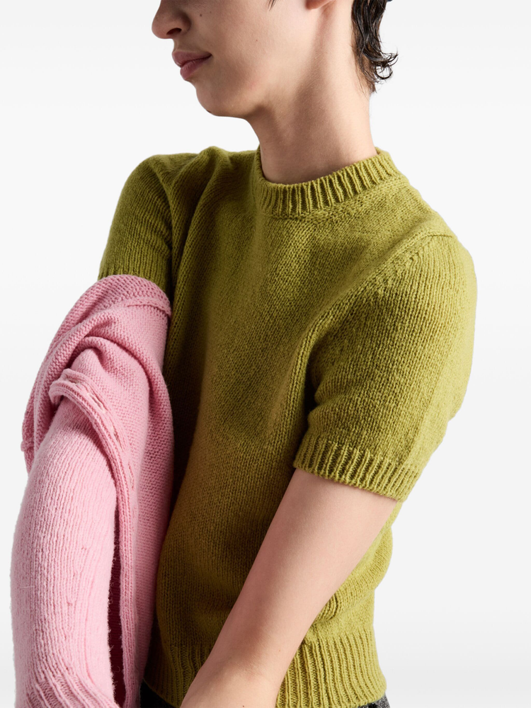 short-sleeve cashmere sweater