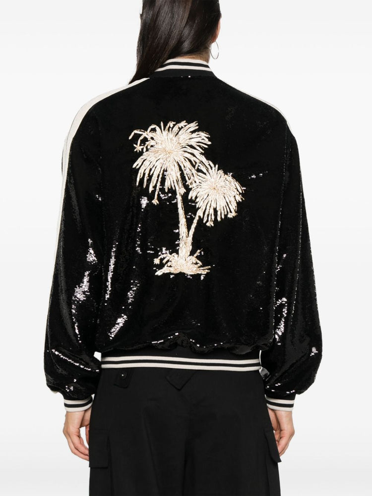 sequinned bomber jacket