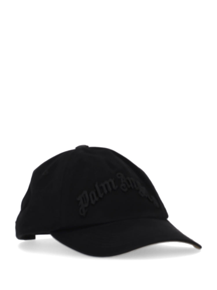 CURVED LOGO TONAL CAP BLACK - BLACK