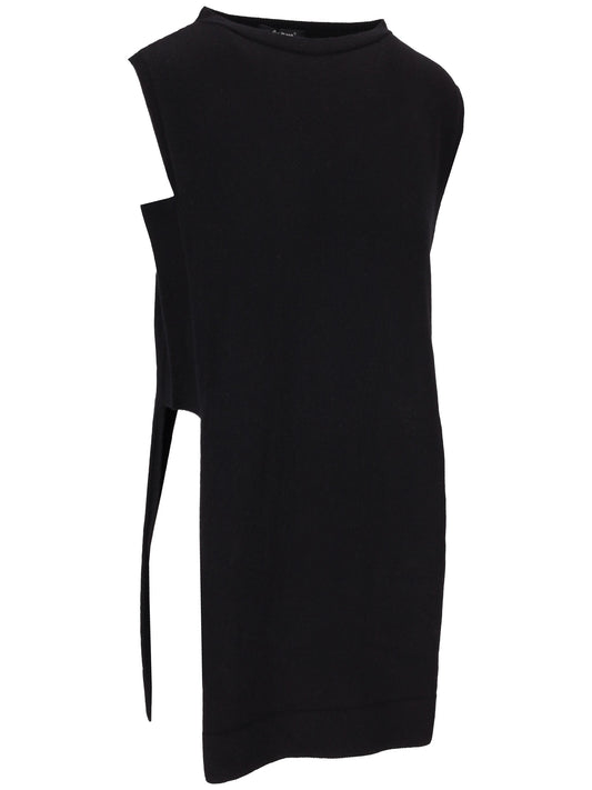 LA ROSE gilet links cashmere black
