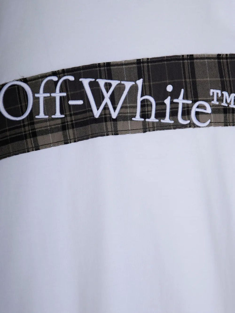FLANNEL DIAG SKATE S/S TEE WHITE - BLACK