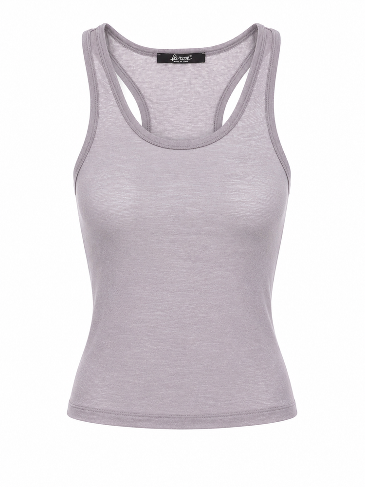 light jersey cotton cropped tank top