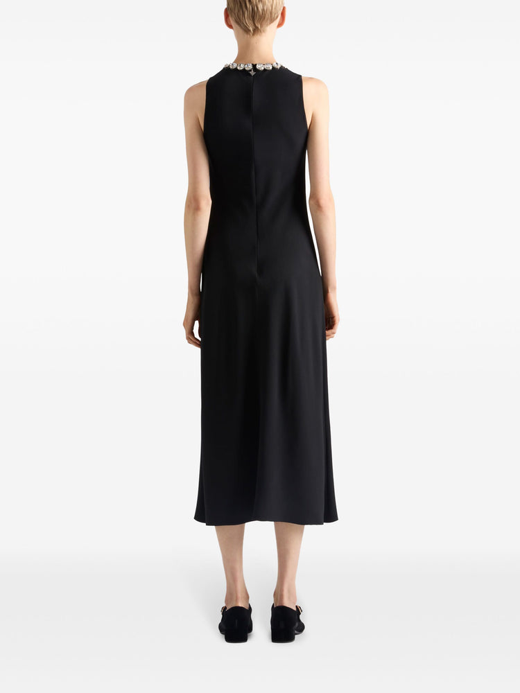 embroidered midi dress