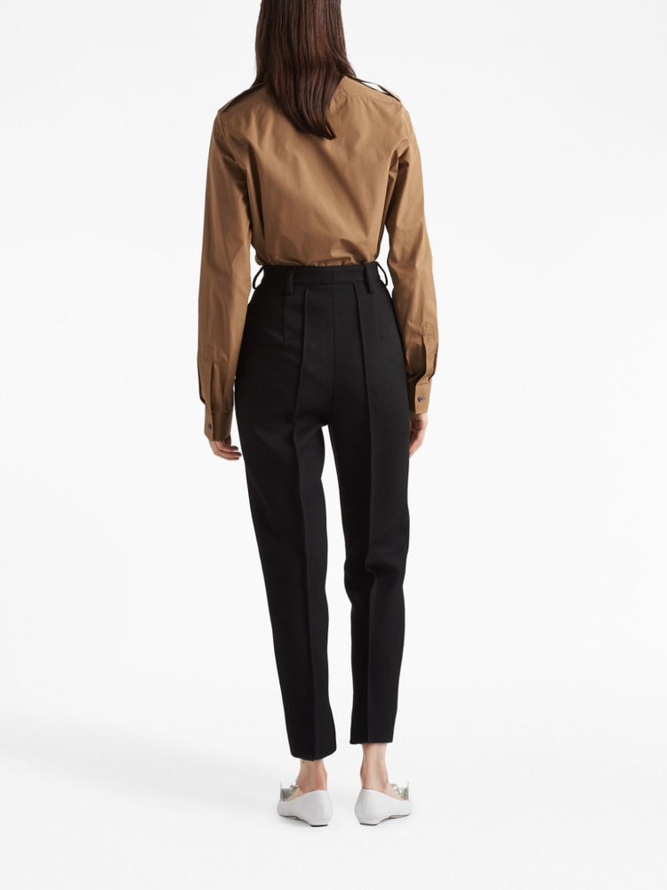 PRADA high-waist skinny-cut trousers