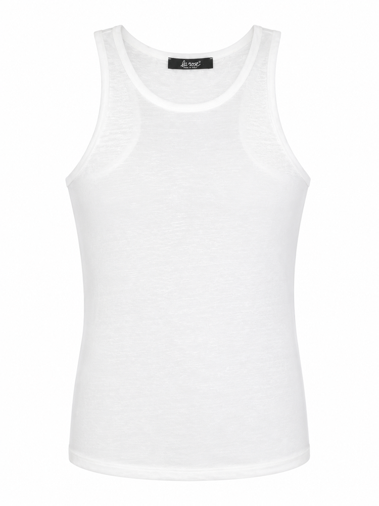 light jersey cotton cropped tank top
