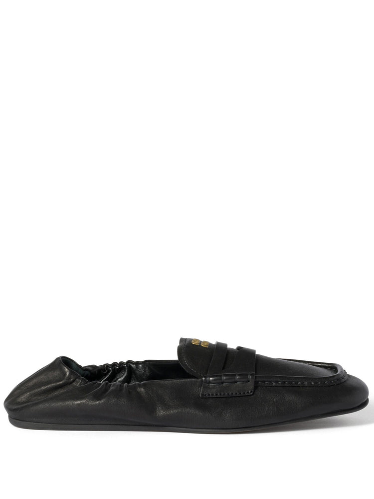 ruches nappa leather loafers