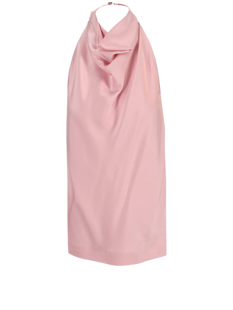 SATIN HALTERNECK TOP