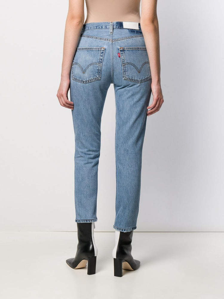 high-rise cropped jeans