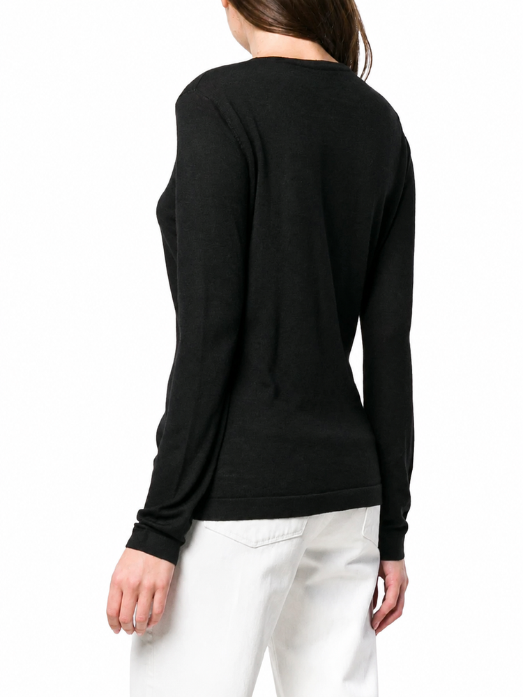 Round neck cardigan