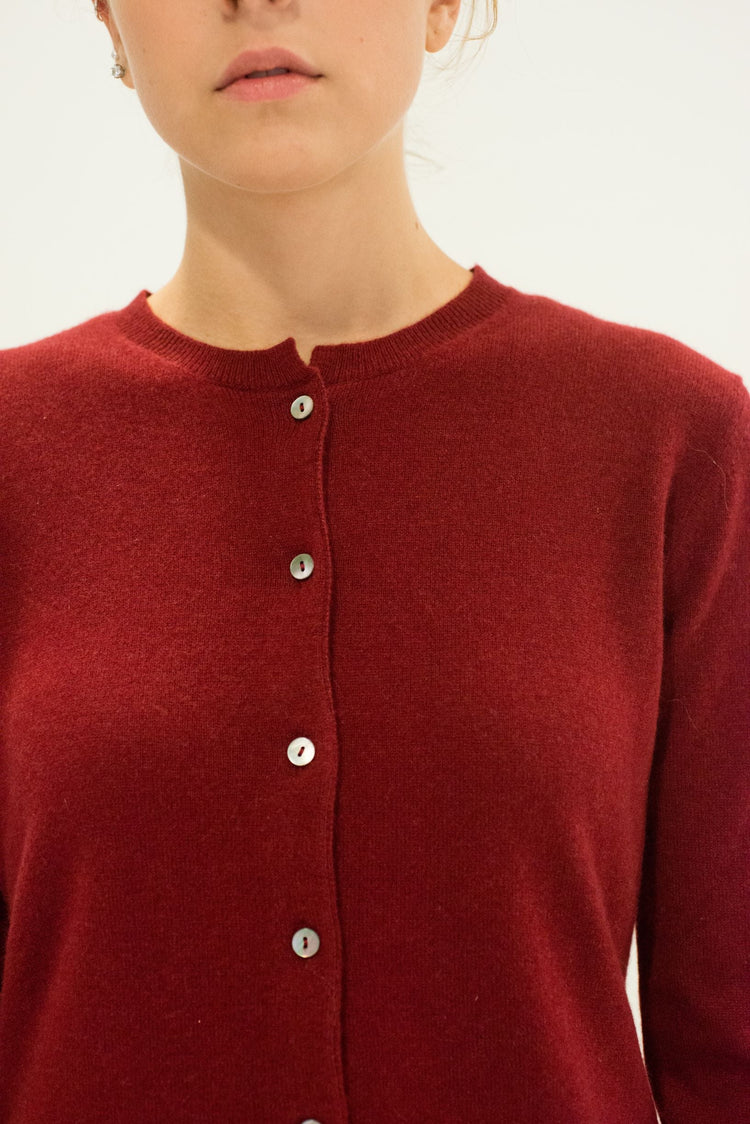 LA ROSE cardigan cashmere grigio melange