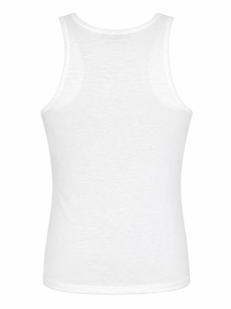 light jersey cotton cropped tank top