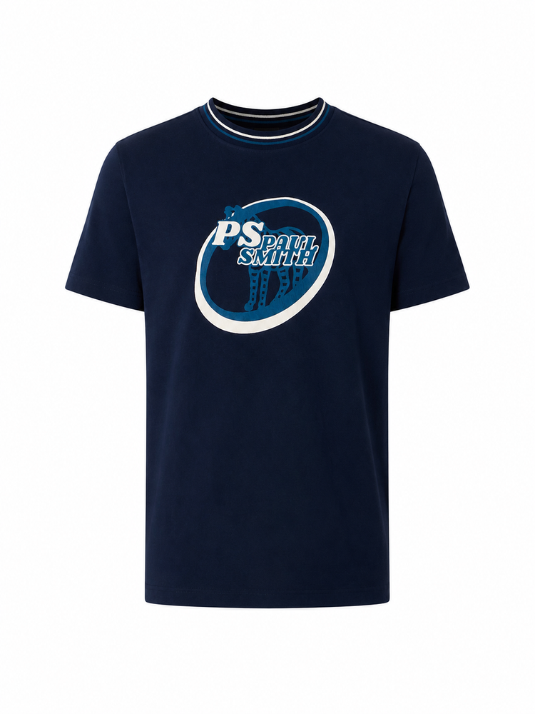 MENS TSHIRT PS LOGO ZEBRA RINGER